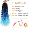 Ombre Crochet Hair Faux Locs 18 Inch 6 Packs Goddess