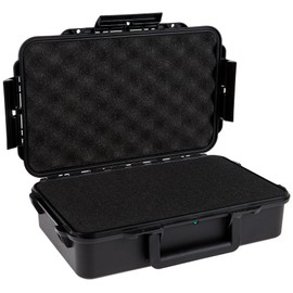 Max Cases MAX003HDS, Airtight Storage Box with High Density Cubettata Sponge for Carrying and Protecting Equipment and Materials, Internal Dimensions 316 x 195 x 53 mm
