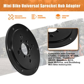 JNDO Mini Bike Universal Sprocket Hub Adapter Black Split Sprocket Adapter Suitable for Monster Moto CT200U BT200X CT100U Baja Warrior TrailMaster MB200 MegaMoto B212 Motovox Doodlebug Go Kart