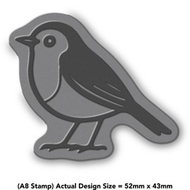 Azeeda 'Robin Bird' Unmounted Rubber Stamp - for Crafting, Scrapbooking and Card Making - Size A8 (RS00064482)