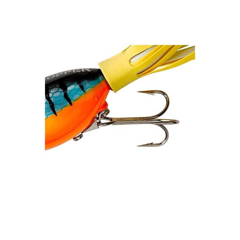 Arbogast Hula Popper Topwater Fishing Lure, Perch, G770 (1 3/4