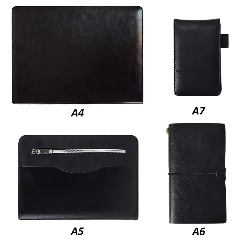 Elezeal Soft Leather A7 Notebook Pocket Refill Notepad Holder Set,