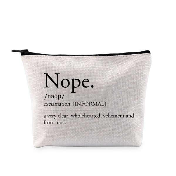 PYOUL Introvert Friend Gift Nope Definition Makeup Bag The Word
