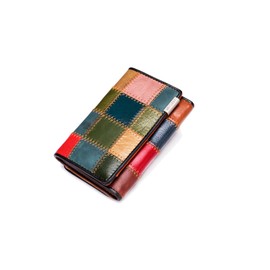 PORRASSO Women's Wallet Leather Colourful Purse Card Holder Organizer Ladies Wallet Coin Purse