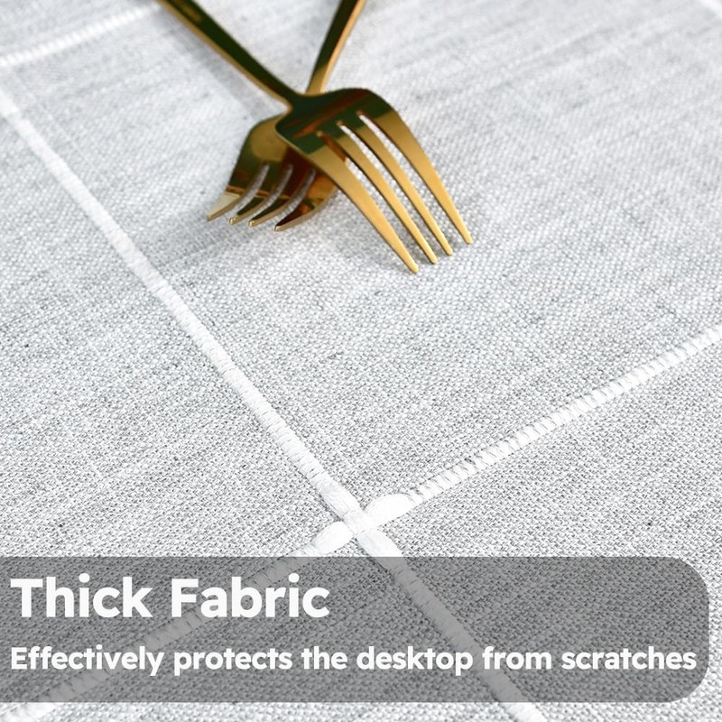 Plenmor Heavy Duty Cotton Linen Tablecloth for Rectangular Tables Solid