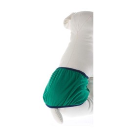 TOP PAW Green Washable Male Wrap Dog Cover-Up~Medium~