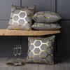 Red Rainbow 4 Pack of Gold Metallic Velvet Cushion Covers