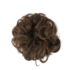ASUITOFK Messy Bun Hair Piece Thick Updo Scrunchies Synthetic Hair Extensions Ponytail Hair Wig Hairpiece Ginger Brown