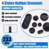 Hmknana 233Pcs Rubber Grommet Kit 4 Styles Closed Firewall Grommet