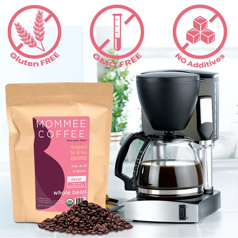 Mommee Coffee - Decaf | Low Acid, Organic, Fair Trade,