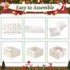 DOYIDE 32Pcs 4x4x2.5 in Christmas Cookie Boxes with Window, White