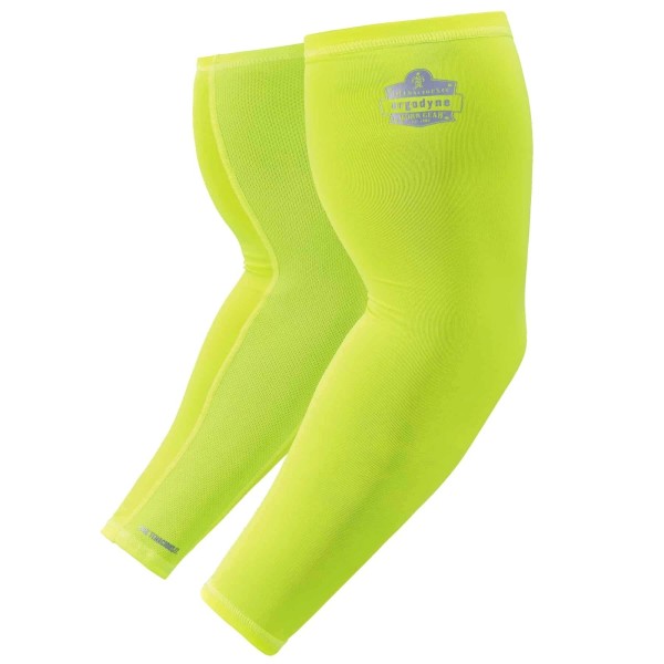 Ergodyne Chill-Its 6690 Cooling Arm Sleeves Performance Knit Pair Lime