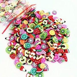 2000Pcs Nail Art Slices,Cute Design 3D Nail Art Stickers Fruits Animals Nail Art Slices for DIY Crafts, Nail Art and Cellphone Decoration