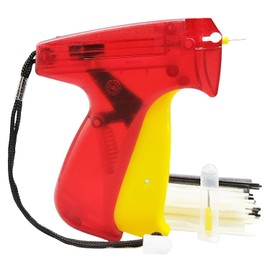 Tagging Gun Kit, Fine Stitch Gun for Clothes Sewing Quilting Hemming Quick Stitch Tag Gun with 2 Needles,2000 White &2000 Black 4.5mm Fasteners(Replaceable),Mini Stitch Tagging Gun for Clothing (Red)