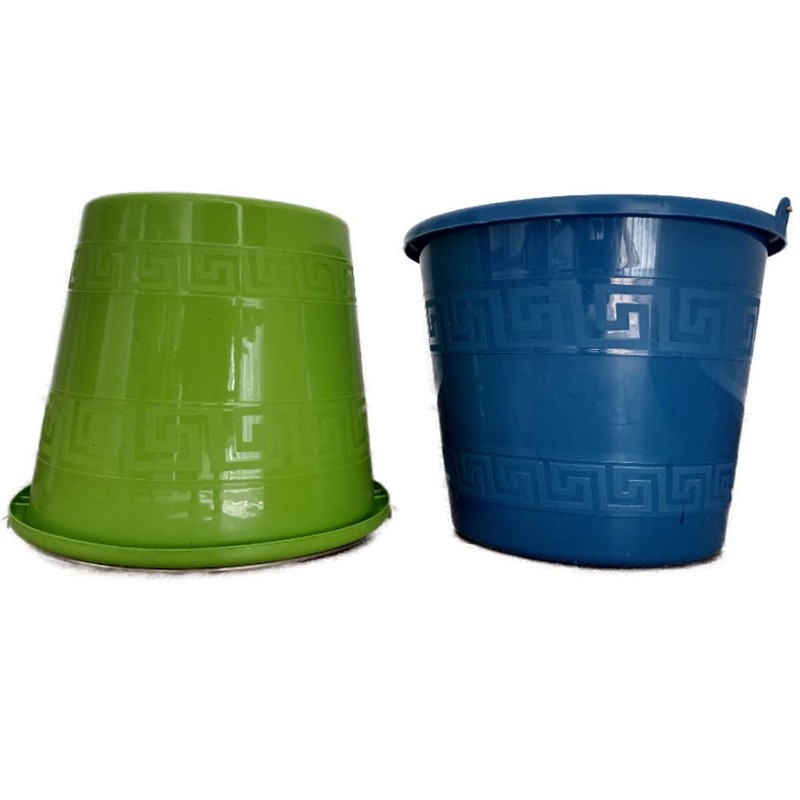 SUPER TIENDA Juego de cubetas de plástico 10 litros, Azul