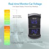 MICTUNING MIC-DV-077 LED Digital Panel Double Voltmeter, Rocker Switch Style