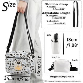 AKTAP Fourth W Book Crossbody Bag Dragon Rider Gifts f Wing Book Lover Purse Empyrean Series Gifts Fantasy Books Merchandise (CB, I Am The Sky H CB-HT)