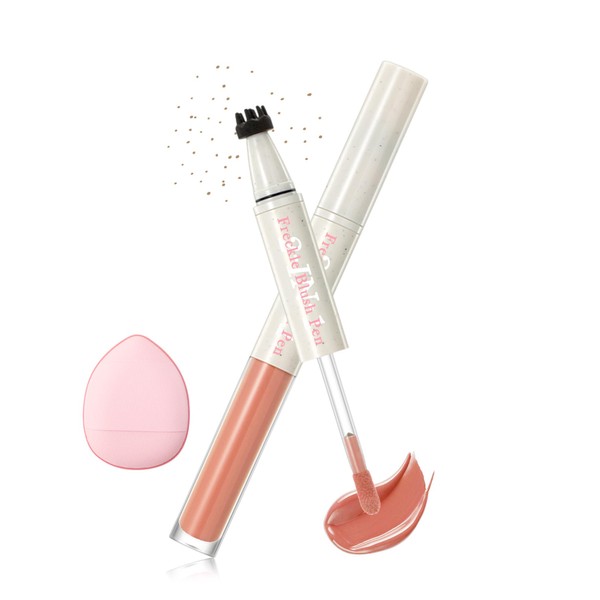 Freckle Blush Pen, 2 in 1 Nude Gold Blush &