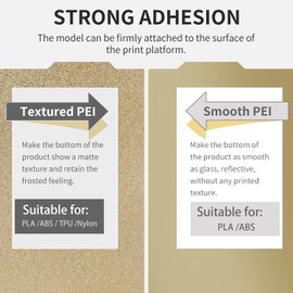 Upgraded 220x220mm Build Plate with Magnetic Sticker, Smooth & Textured 100% Imported Thicker PEI Film Spring Steel Flex Print Bed for Artillery Genius/Pro/MK2/MK2A/Anet A8/Anet A6 3D Printer
