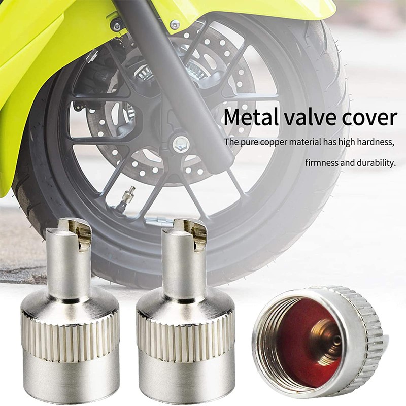 8 Stück Staubkappen aus Metall, Anti Diebstahl Reifen Ventilkappen, Ventil-Schrauber