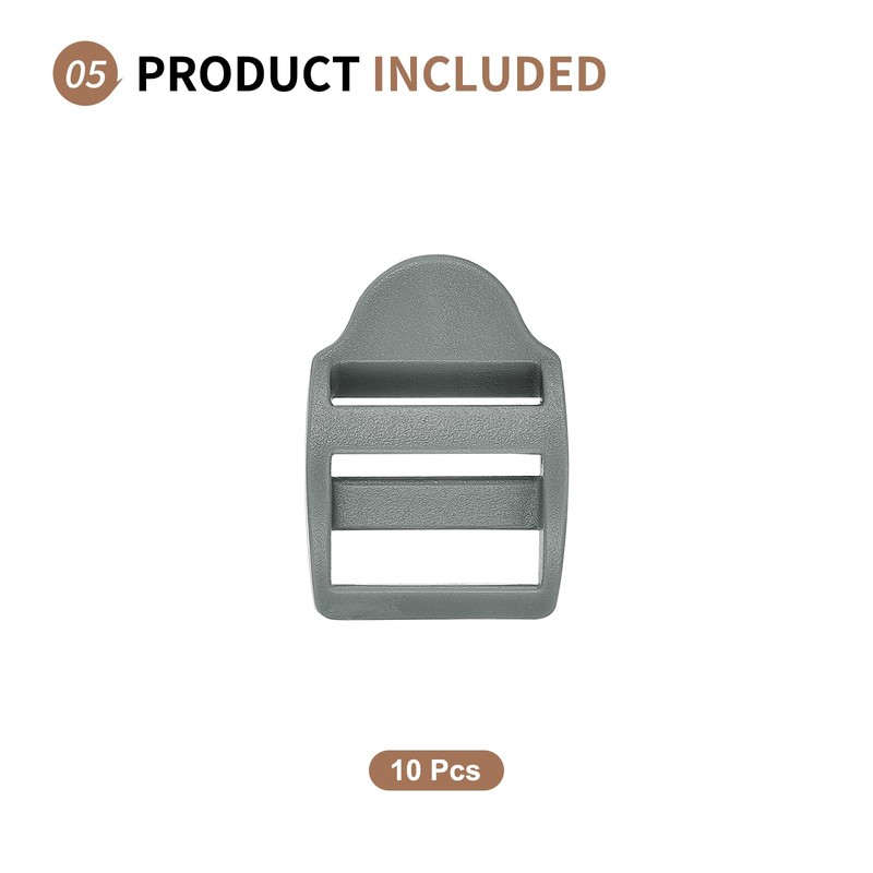 SUIKIHUM 10 Pack Plastic Ladder Slider, 1-1/4 Inch(32mm) Backpack Buckle