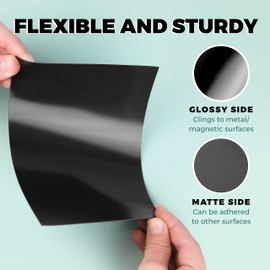 Pack of 25 – Durable Plain Magnetic Sheet, Flexible Magnetic Sheet, Easy to Cut Magnetic Sheet, Magnetic Sheet for Arts & Crafts, Size: 5" X 7" Magnetic Thickness 30 Mil.