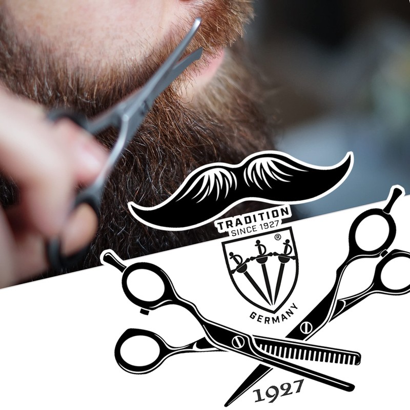 3 Swords Germany – Professional Beard Hair Scissors, Stainless Steel,