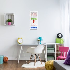 Stupell Industries Everyday Kids Superhero Phrase Do Your Best Motivation, Designed by Anna Quach Canvas Wall Art, 10 x 24, Multi
