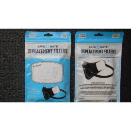 Safe+Mate Face Mask Replacement Filters for Adults (10 Pack in Sealed Bag)