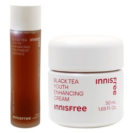 Innisfree Black Tea Youth Enhancing Treatment Essence + Black Tea Youth Enhancing Cream / 이니스프리 블랙티 유스 인핸싱 트리트먼트 에센스+블랙티 유스 인핸싱 크림