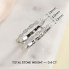Blongme Cubic Zirconia Twisted Wedding Band for Women Guard Ring