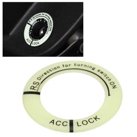KIMISS Ignition Switch Decoration Ring, Car Motorcycle Luminous Ignition Switch Key Ring Circle Cover Trim Universal Ignition Ring in The Dark (Black)
