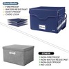 DocSafe Fireproof Document Box with Lock,File Storage Organizer with Pockets,Collapsible