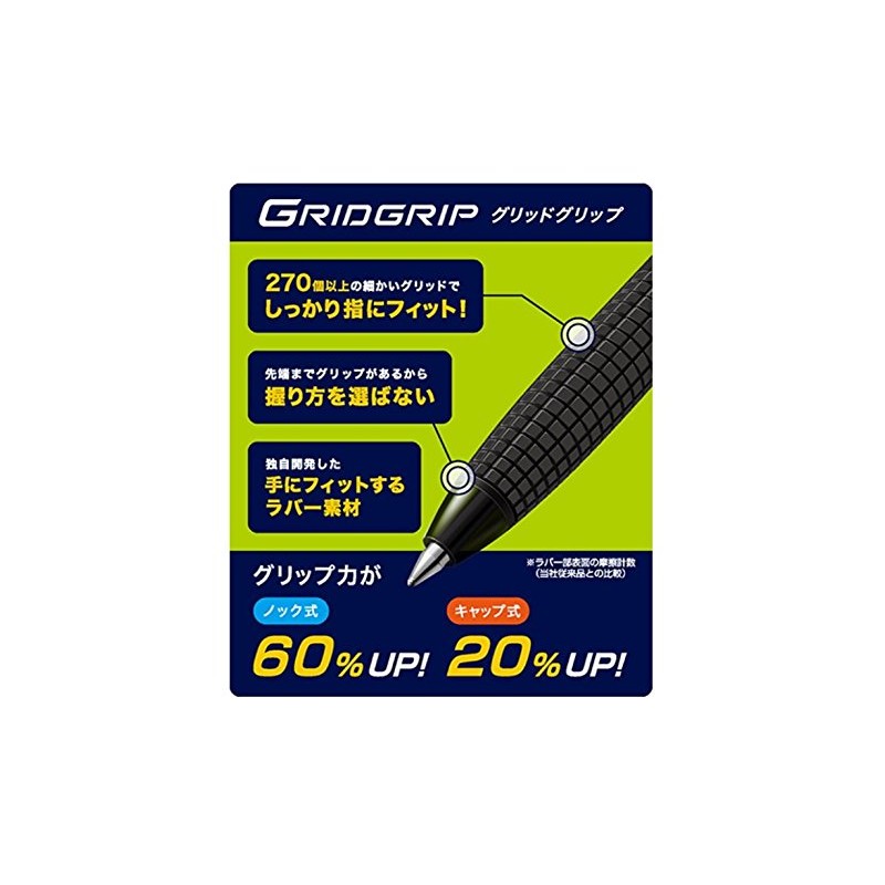 Pilot BSGC-10M-BB Oil Based Ballpoint Pen, Super Grip G, Cap