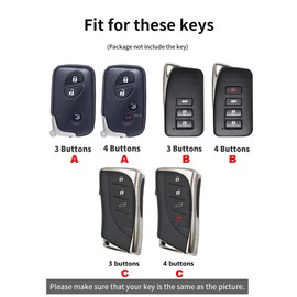 ontto Car key cover fit for Compatible with Lexus ES350 GS300 GS350 GS430 GS450h ISC IS250 IS350 LS460 LS600h key holder Smart case keyring key chain TPU Key Shell Accessories 4 buttons Grey A
