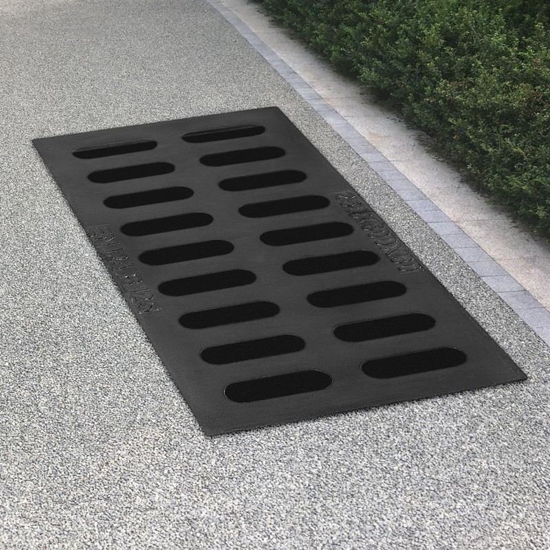 Cast Iron Drain Grate, 20 x 10In Outdoor Drain Cover,