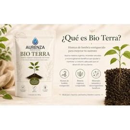 Aurenza Bio Terra Sustrato Enriquecido Humus 500 Favorece Desarrollo Saludable Plantas Macetas Ornamentales Jardinería Huertos Caseros