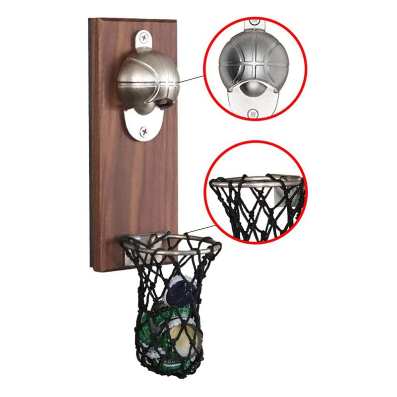 Wall Mounted Bottle Opener with Magnetic Lid Beer Bottle Opener
