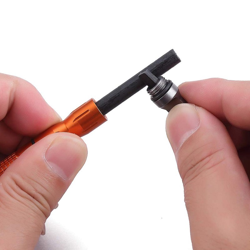 DOSMAMZ 2PCS Compact Fire Starter with Scraper Striker, Replaceable Threaded