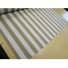 SUNBRELLA BOAT UPHOLSTERY CANVAS FABRIC TAN / WHITE STRIPE 1 YARD X 54 1/4" W