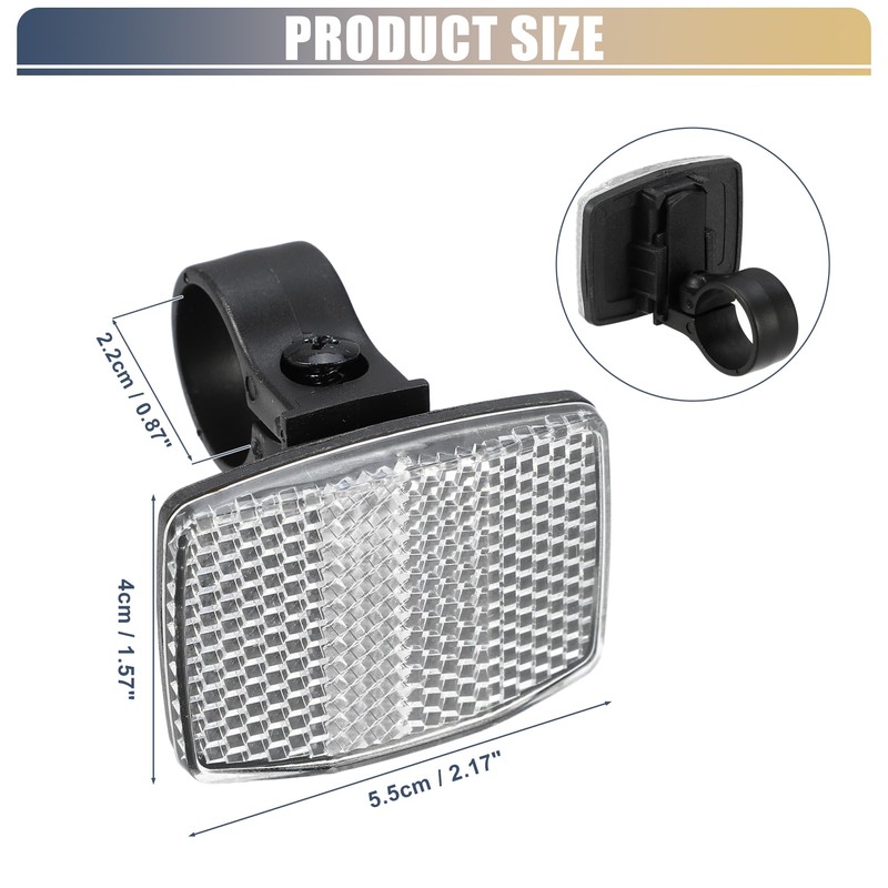 X AUTOHAUX Bicycle Reflector 2.17"x1.57" Bicycle Warning Reflector Bicycle Accessories
