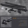 JRZOO Black Curtain Rod for Windows 48 to 84 Inches,