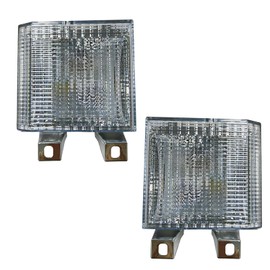 KYYET Pair Clear Lens Park/Signal Lights Compatible with 1983-1988 Chevy Blazer GMC Pickup Truck Driver and Passenger Side w/quad headlamps replaces 918045 918046