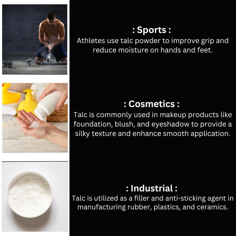 mGanna 100% Natural Talc Powder for Facial Make-up and Cosmetic