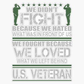 HOF Trading Us Veteran Vinyl Sticker Waterproof Decal Laptop Wall Window Bumper Sticker 5"
