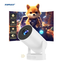 Topleo smart projector home theater video android 11 wifi portable mini beamer hy300 pro hifi 1080p lcd 4k screen projectorcolor: White, accessories: Bag, plug: AU