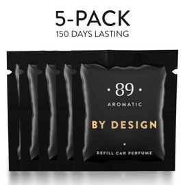 Aromatic • 89 • Car Vent Clip Refill Pack - 5 Capsules for Exclusive Luxury Flavours - Ideal as a Gift - Made in Lithuania