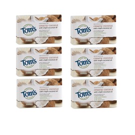 Tom's of Maine Natural Beauty Bar Soap, Creamy Coconut With Virgin Coconut Oil, 5 oz. 6-Pack