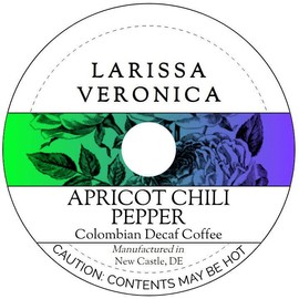 Apricot Chili Pepper Colombian Decaf Coffee (Single Serve K-Cup Pods) (Gourmet, Naturally Flavored, Whole Coffee Beans) (12 pods, ZIN: 578460)