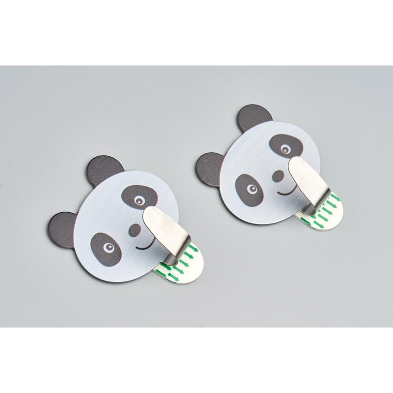 GRIPPA Self Adheisve Stainless Steel Panda Hooks, Removable Sticky Hooks,